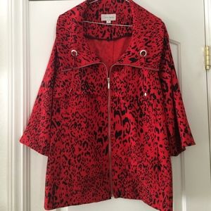 Plus-size Jacket in Fun Leopard Print